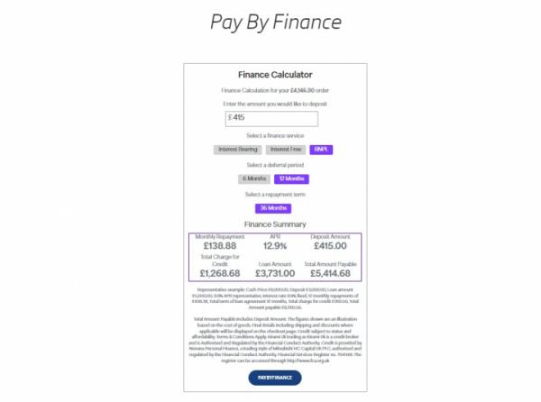 pay by finance online calculator