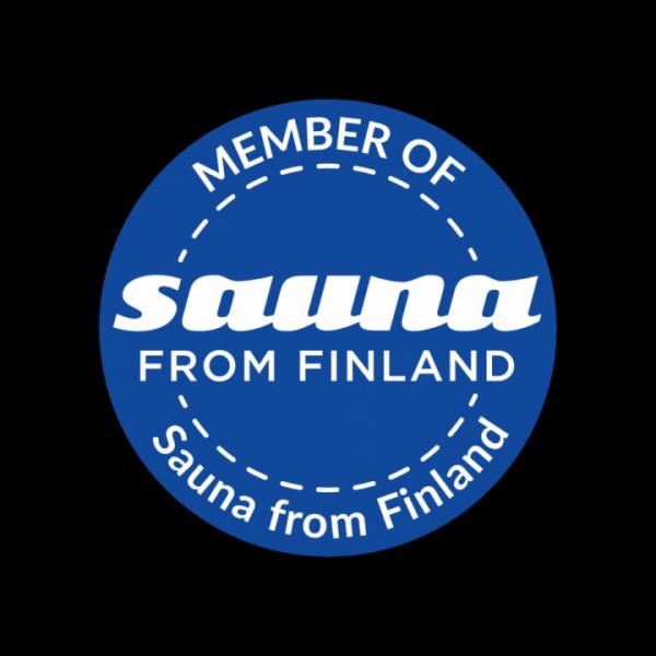 sauna support logo en sininen
