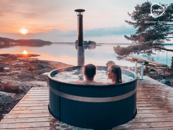 You provide the view and we'll provide the stunning wood-fired Kirami hot tub. We deliver all over mainland UK and love delivering hot tubs to stunning locations just like this one all year round. ⁠
⁠
Need more info - you'll find it via our bio link.⁠
⁠
#WhyKirami #ForTheLoveOfTubs #HotTubs #kirami #warmerfeelings  #woodfired #hottubs #ukstaycation #luxury #saunas #createyourescapewithkirami #GardenInspo