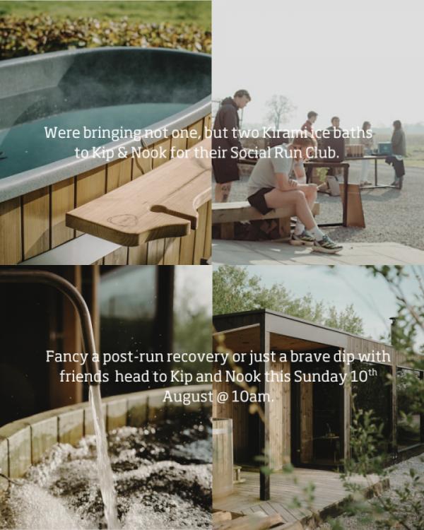 We're teaming up with Kip & Nook this Sunday for something special! 🏃‍♀️❄️☕⁠
⁠
Join us at the stunning Kip & Nook for their Social Run Club a morning of movement, music and mindful recovery. And to make it even better, Kirami UK will be there with two cold tubs for you to take the plunge post-run! 💦🧊⁠
⁠
Whether you're a seasoned runner or just fancy a morning out with great people, this 5.5K trail run is the perfect way to start your Sunday. Once you’ve crossed the finish line, enjoy:⁠
⁠
🎧 A live DJ⁠
☕ Fresh coffee⁠
🥪 Hot breakfast sandwiches & baked treats⁠
⁠
📍 Kip & Nook – Pinkney Carr Farm, Manfield, Darlington, DL2 2RD⁠
🗓️ Sunday 10th August⁠
🕙 Arrival from 10AM | Run starts at 10:30AM | Social until 1PM⁠
⁠
🎟️ Free event – Food & drink available to purchase at the venue⁠
📍 Get directions⁠
⁠
Come for the run, stay for the vibes and don’t forget your swimwear if you're brave enough for the cold tubs! 🌿🧖‍♂️⁠
⁠
#KiramiUK #KipAndNook #SocialRunClub #FinVisionAnnex #ColdtubRecovery #SundayWellness