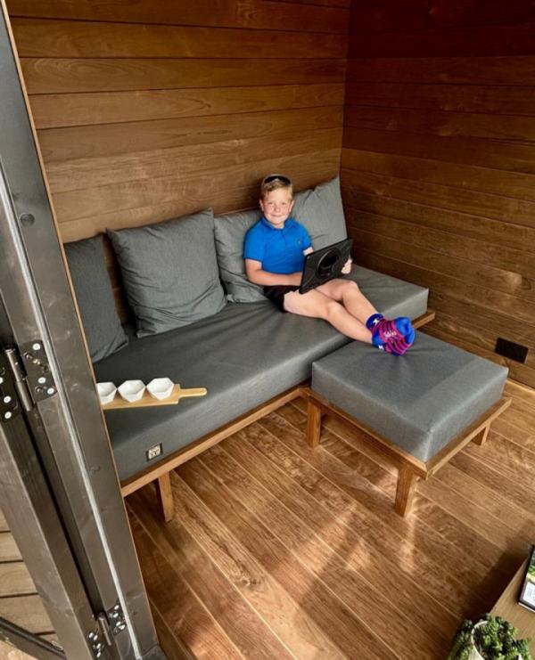 Not just for post-sauna recovery… the Kirami FinVision® Annex is for everyone! 🌿🧖‍♂️👨‍👦⁠
⁠
Here’s young William, taking full advantage of the lounge section in our FinVision® Annex kicking back and relaxing while Dad gets to work. 😌📚⁠
⁠
Whether it's after a sauna session, a family weekend in the garden or just a quiet moment away from the bustle of daily life, the Annex lounge is designed for comfort, calm and connection.⁠
⁠
It’s the perfect space for:⁠
✔️ Children to unwind in a warm, secure environment⁠
✔️ Adults to enjoy a peaceful read, work remotely or simply take a breath⁠
✔️ Families to spend quality time together rain or shine ☁️☀️⁠
⁠
With soft lighting, natural materials and that signature FinVision® charm, the Annex lounge isn’t just an add on it’s a lifestyle upgrade.⁠
⁠
Because outdoor living should be for everyone. 💚⁠
Head over to the link in our bio to find out more. ⁠
⁠
#KiramiUK #FinVisionAnnex #OutdoorLiving #FamilyTime #ScandinavianDesign #WellbeingAtHome #ChillLikeWilliam