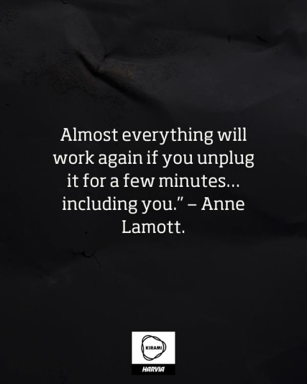 ✨ Wellness Wisdom ✨⁠
⁠
“Almost everything will work again if you unplug it for a few minutes…including you.” Anne Lamott 🌿⁠
⁠
Sometimes the simplest reminder is the most powerful. Step back, slow down and recharge. Whether it’s five quiet minutes or a full evening in the sauna or hot tub, taking time for yourself makes all the difference. 💆‍♀️💦🔥⁠
⁠
#WellnessWithKirami #KiramiUK #OutdoorWellness #RelaxAndRecharge
