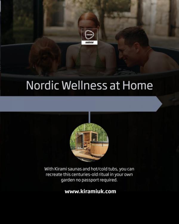🌿🔥Nordic Wellness at Home🌿🔥⁠
⁠
True wellness doesn’t need to be complicated. Inspired by centuries of Nordic tradition, it’s about warmth, fresh air, water and taking time to slow down right at home.⁠
⁠
With Kirami UK, you can create your own outdoor wellness space, combining saunas, hot tubs and thoughtfully designed accessories that support year round wellbeing, whatever the season.⁠
⁠
Because the best rituals are the ones you can return to, again and again.⁠
⁠
#NordicWellness #WellnessAtHome #OutdoorLiving #SlowLiving #KiramiUK #GardenWellness