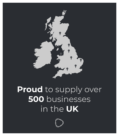 proud to supply over 500 businesses in the UK